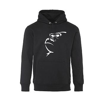 Black GORILLA hoodie with front pocket