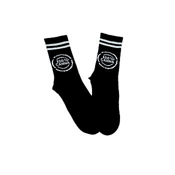 BLACK SOCKS 100% CANNA