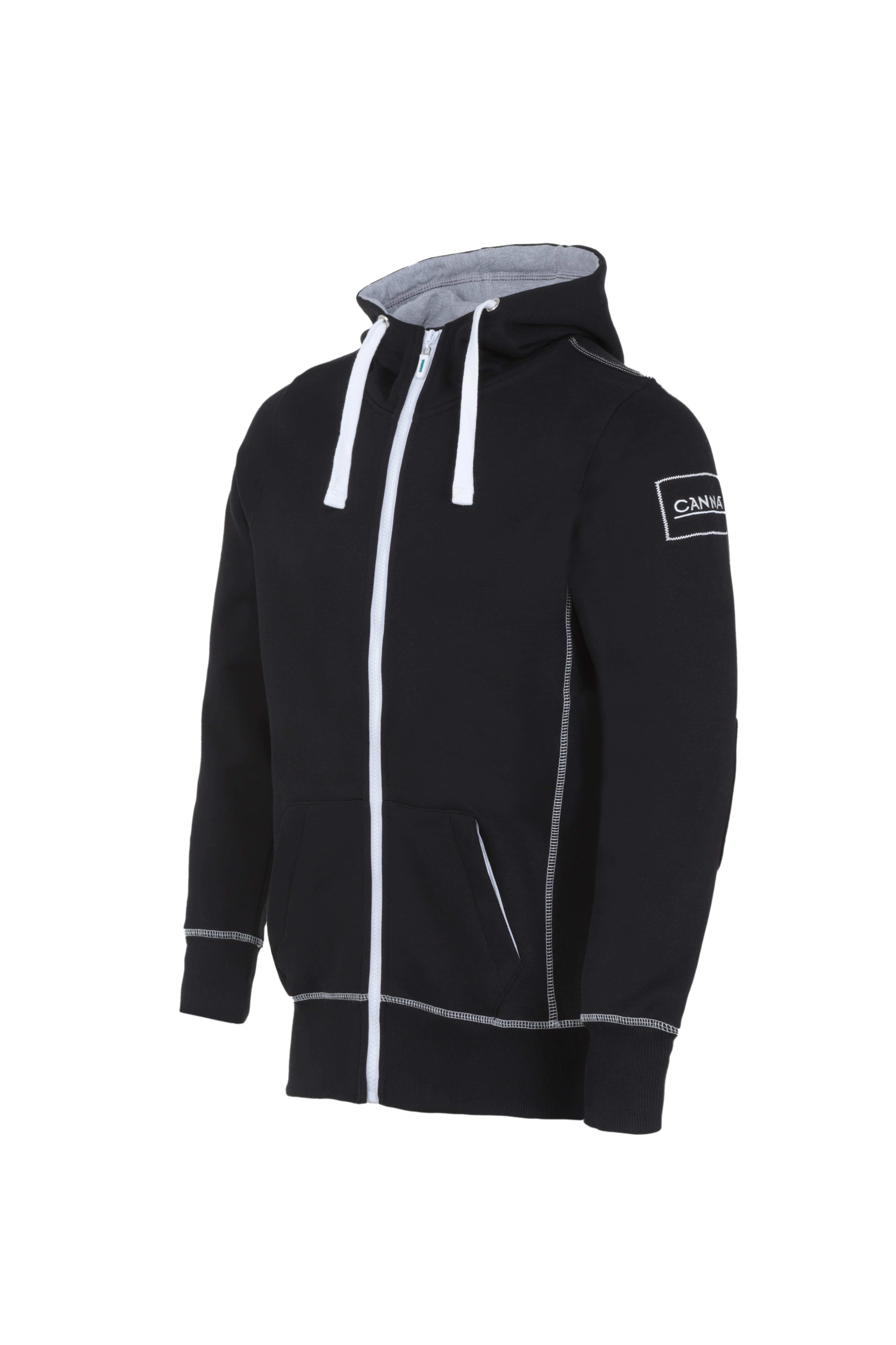 The ORIGINAL black zipped CANNA hoodie JUNIOR