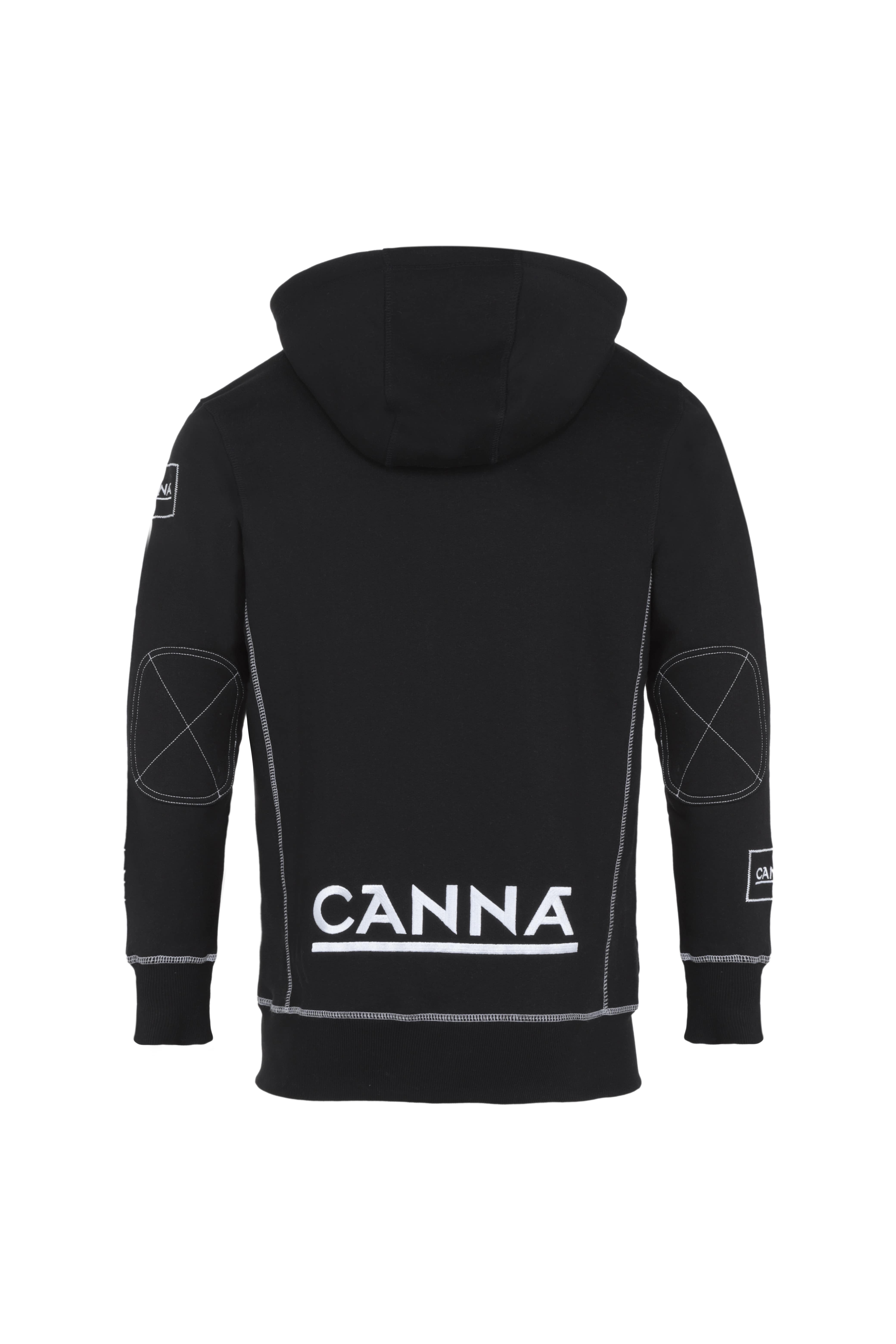 The ORIGINAL black zipped CANNA hoodie JUNIOR